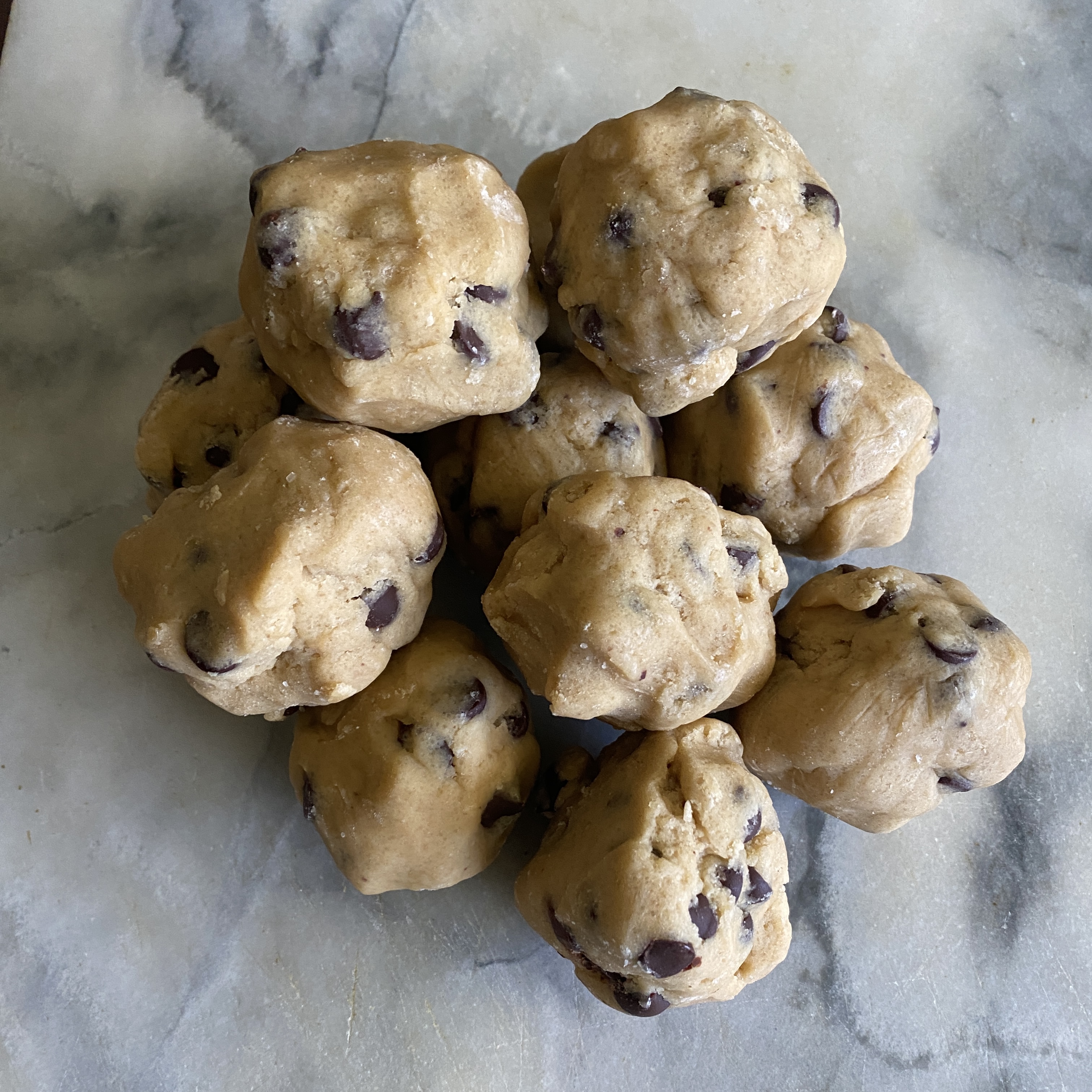 Sourdough Chocolate Chip Cookie Dough Balls - Dozen